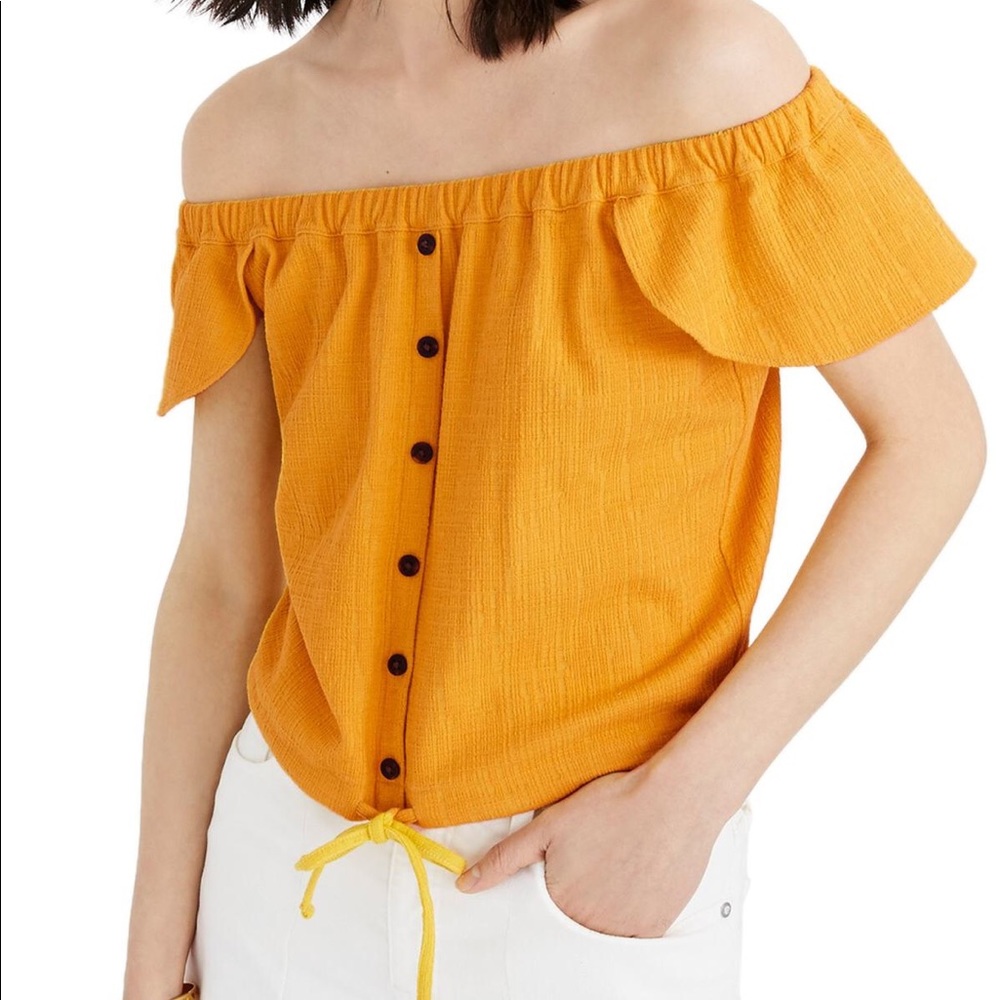 Madewell texture & thread off the shoulder top